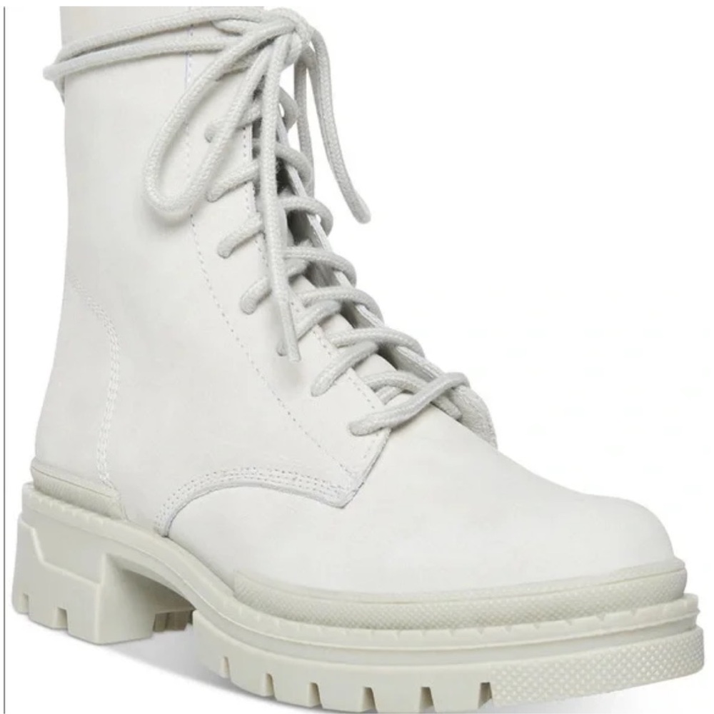 Steve Madden - Women's Jamisyn Lace-Up Boots - Light Grey - size 7